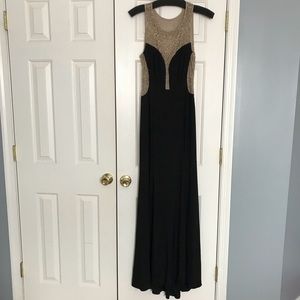 Black and Gold Prom Dress